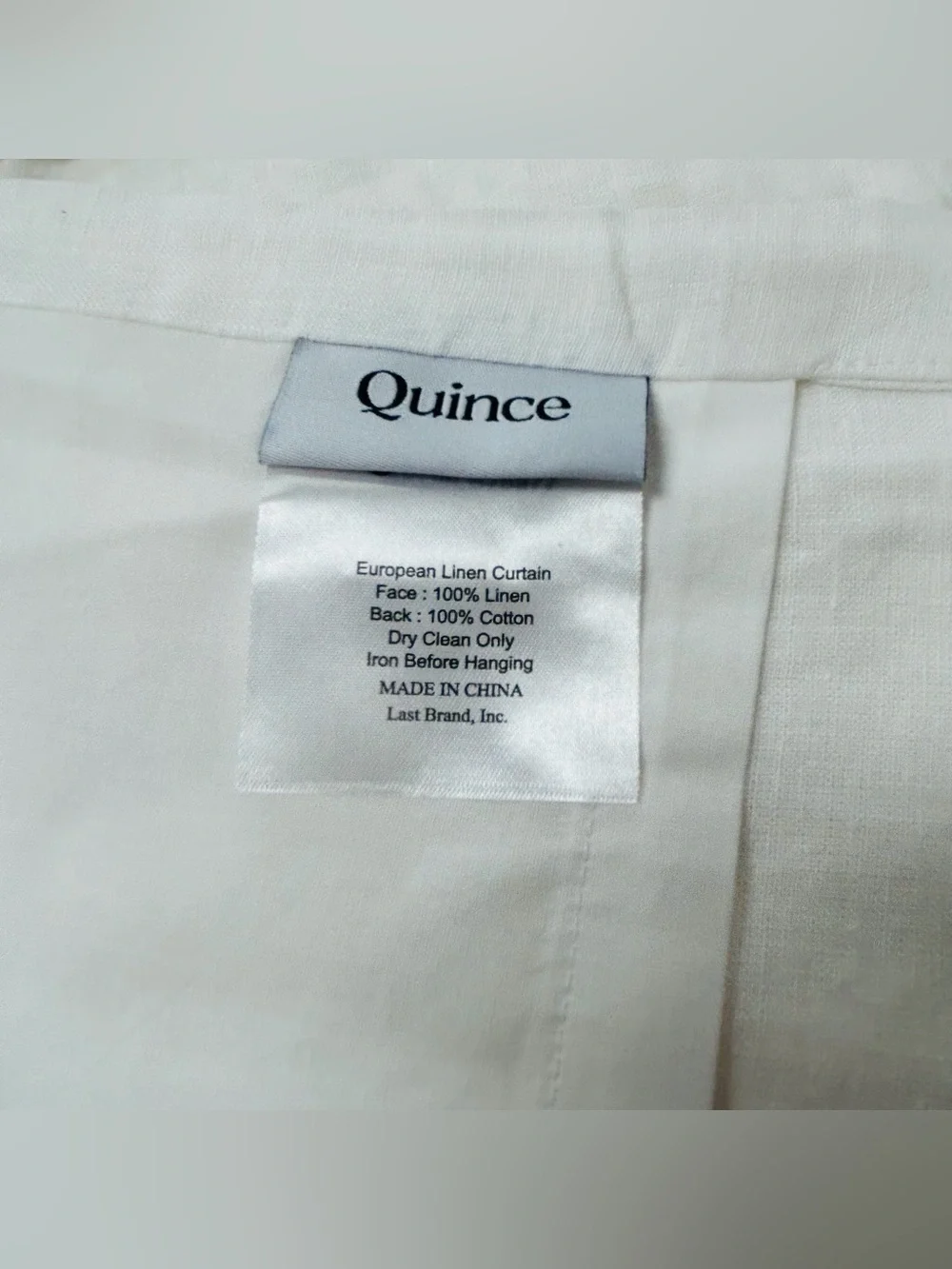 Quince includes 48x84